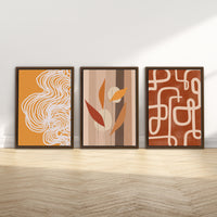 Framed Canvas Set | Walnut