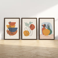 Framed Canvas Set | Walnut